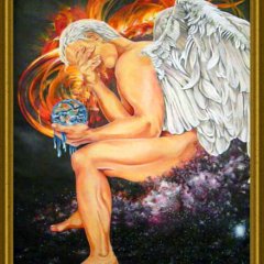 Плачущий ангел (1,0x0,70м, холст, масло, 2009 г.)